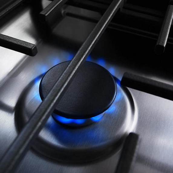 Kitchenaid® 30-Inch 4-Burner Dual Fuel Downdraft Front Control Range KSDG950ESS