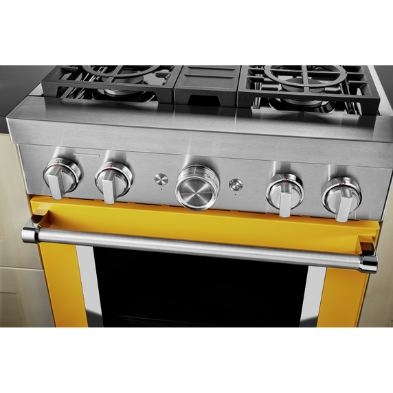 KitchenAid® 30'' Smart Commercial-Style Gas Range with 4 Burners KFGC500JYP