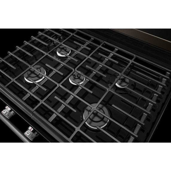 Kitchenaid® 30-Inch 5-Burner Gas Convection Range KFGG500EBS