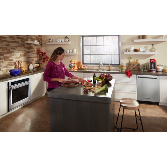 Kitchenaid® 30 Single Wall Oven with Even-Heat™ True Convection KOSE500ESS