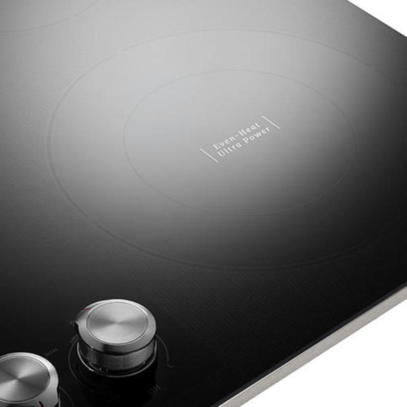 Kitchenaid® 36" Electric Cooktop with 5 Elements and Knob Controls KCES556HSS