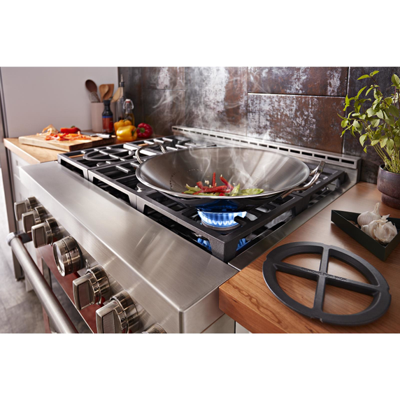 KitchenAid® 36'' Smart Commercial-Style Gas Range with 6 Burners KFGC506JSC