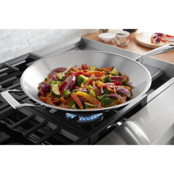 KitchenAid® 48'' 6-Burner Commercial-Style Gas Rangetop with Griddle KCGC558JSS