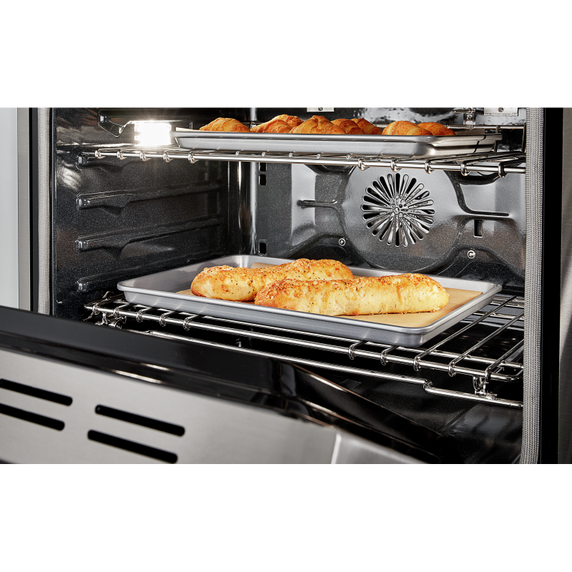 KitchenAid® 30'' Smart Commercial-Style Gas Range with 4 Burners KFGC500JSS