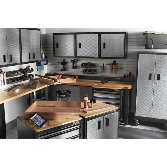 Gladiator® 8' (243.8 cm) Wide Adjustable Height Hardwood Workbench GAWB08HWEG