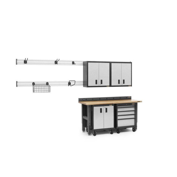 Gladiator® 6' (182.9 cm) Wide Adjustable Height Hardwood Workbench GAWB06HWEG