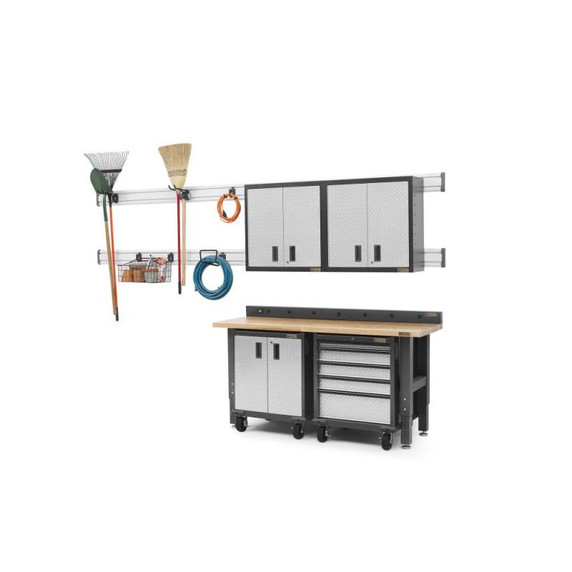 Gladiator® 6' (182.9 cm) Wide Adjustable Height Hardwood Workbench GAWB06HWEG