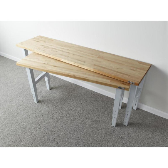 Gladiator® 6' (182.9 cm) Wide Adjustable Height Hardwood Workbench GAWB06HWGW