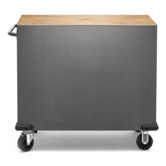 Gladiator® Premier 41 inch (104.1 cm) 9-drawer Mobile Tool Workbench with Solid Wood Top GAMT41HWJG