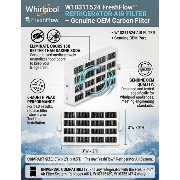 Refrigerator FreshFlow™ Air Filter W10311524
