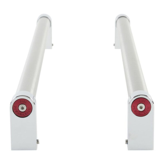 KitchenAid Double Drawer Refrigerator Handle Kit with 2 red medallions W11221395