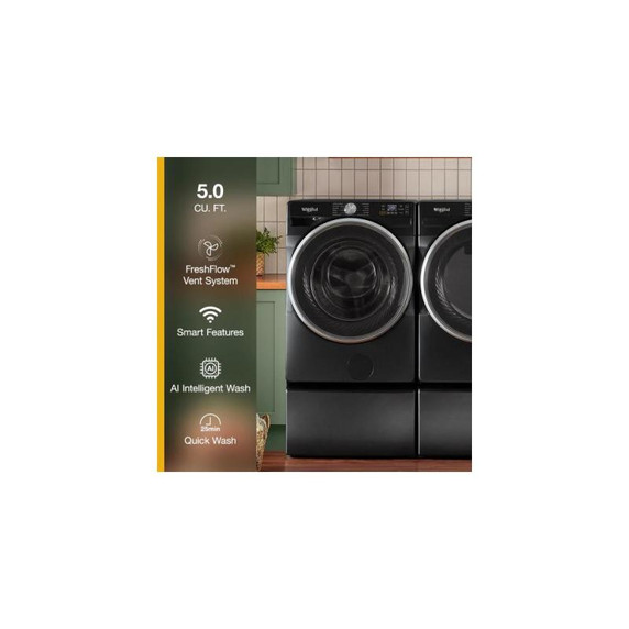Whirlpool® 5.8 cu. ft. I.E.C. Smart Front Load ENERGY STAR® Certified Washer with FreshFlow™ Vent System and Intelligent Wash WFW6720RU