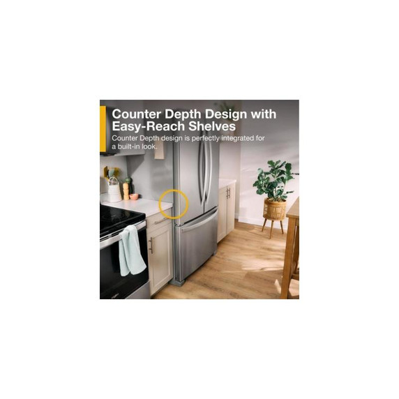 Whirlpool® 36-Inch Wide Counter-Depth French Door Bottom Mount Refrigerator - 20 cu. ft. WRFC2036RZ