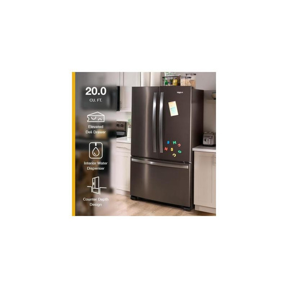 Whirlpool® 36-Inch Wide Counter-Depth French Door Bottom Mount Refrigerator - 20 cu. ft. WRFC2036RW