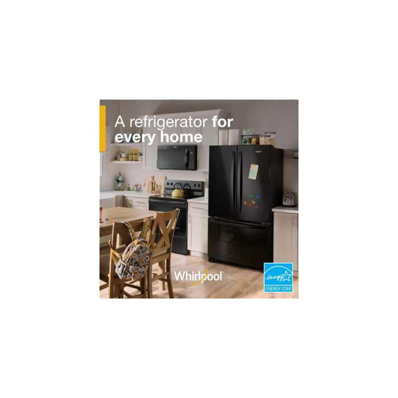 Whirlpool® 36-Inch Wide Counter-Depth French Door Bottom Mount Refrigerator - 20 cu. ft. WRFC2036RB