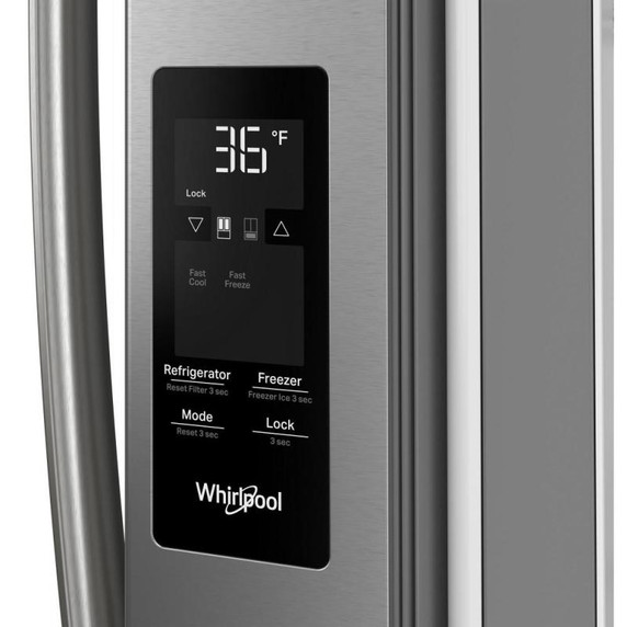 Whirlpool® 36-Inch French Door Refrigerator with Interior Water Dispenser - 31 cu. ft. WRFF3336SZ