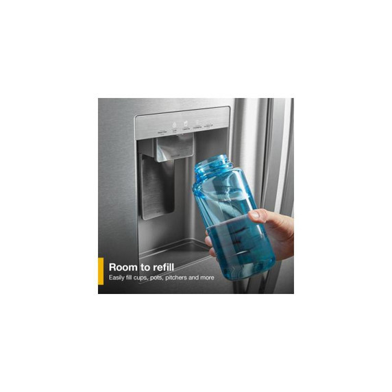 Whirlpool® 36-Inch French Door Refrigerator with In-Door Water and Ice Maker - 30 cu. ft. WRFF3536SV