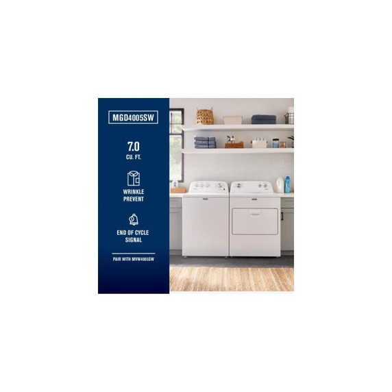 Maytag® Top Load Gas Wrinkle Prevent Dryer - 7.0 cu. ft. MGD4005SW