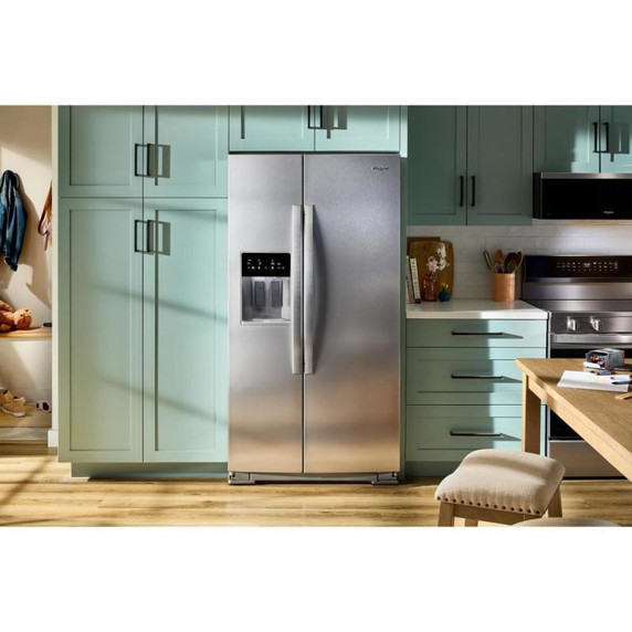 Whirlpool® 36-inch Counter Depth Side-by-Side Refrigerator with Prep &amp; Store Bins WRSC6536RZ