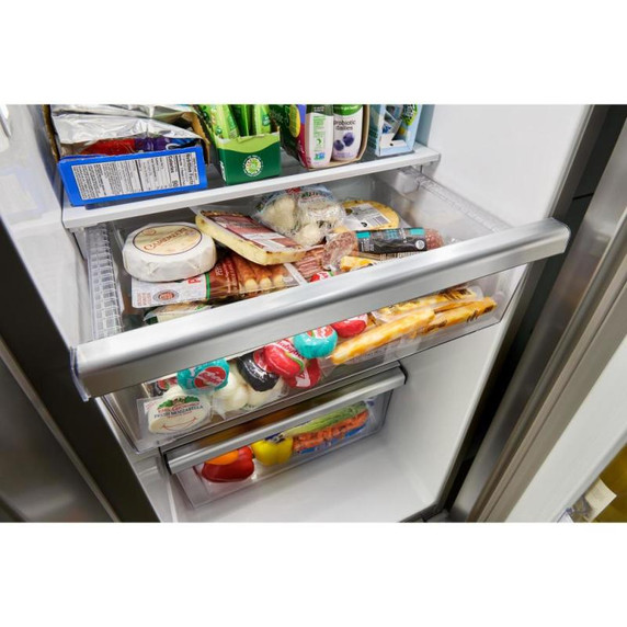 Whirlpool® 36-inch Full Depth Side-by-Side Refrigerator with Prep &amp; Store Bins WRSF6536RZ
