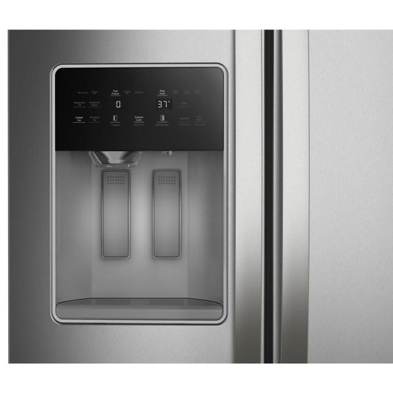 Whirlpool® 36-inch Full Depth Side-by-Side Refrigerator with Prep &amp; Store Bins WRSF6536RZ