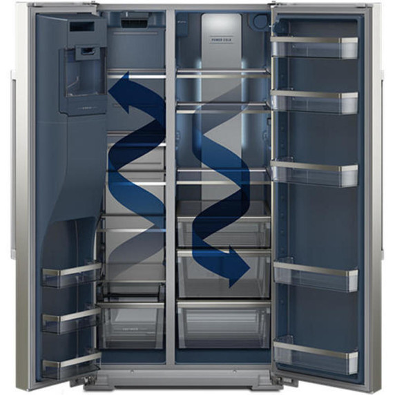 Maytag® 36-inch Wide Full-Depth Side-by-Side Refrigerator with Arctic Blue Interior - 28.3 Cu. Ft. MRSF6636RZ