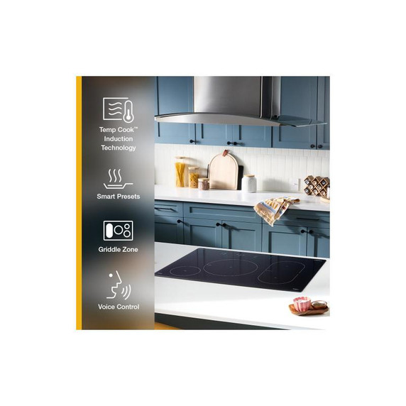 Whirlpool® 30" Intelligent Induction Cooktop with Temp Cook™ Technology WCIT7030SB Whirlpool® 30" Intelligent Induction Cooktop with Temp Cook™ Technology WCIT7030SB
