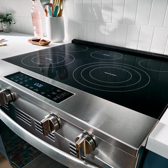 Whirlpool® 30-inch Electric Range with Air Cooking Technology YWSES5030SB