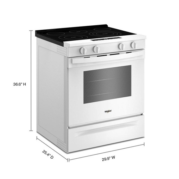 Whirlpool® 30-inch Electric Range with Air Cooking Technology YWSES5030SW
