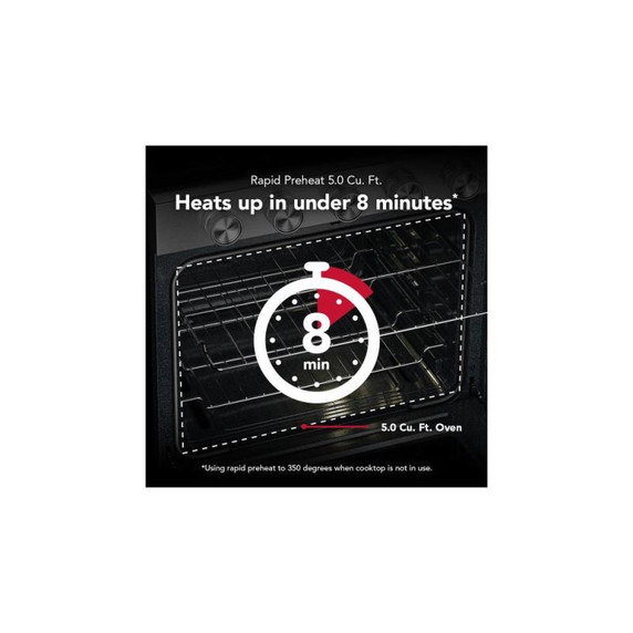 Kitchenaid® 5.0 Cu. Ft. Smart Freestanding Gas Range with Convection Cooking Modes KFGS530SPS