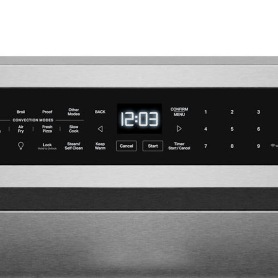 Kitchenaid® 5.0 Cu. Ft. Smart Freestanding Gas Range with Convection Cooking Modes KFGS530SPS