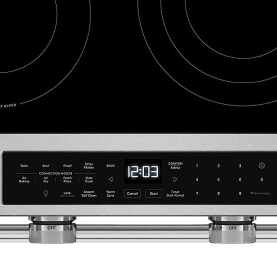 Kitchenaid® 5.3 Cu. Ft. Smart Slide-in Electric Range with Convection Cooking Modes YKSES330SPS