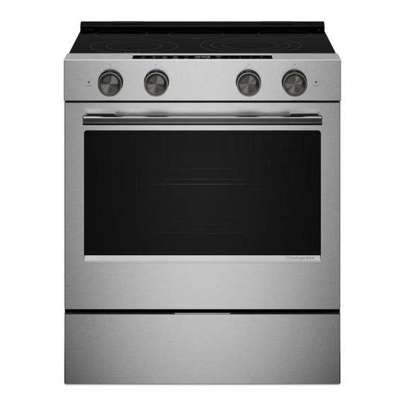 Kitchenaid® 5.3 Cu. Ft. Slide-in Electric Range with Two Even-Heat™ Hyper Elements and Convection Cooking Modes YKSES530SPS