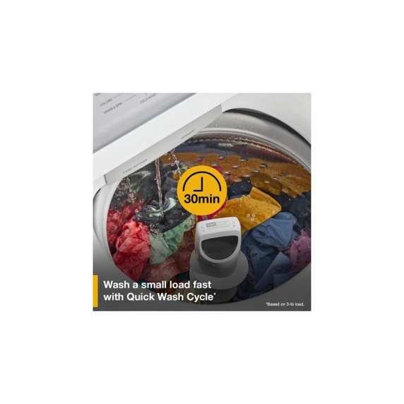 4.8 - 4.9 Cu. Ft. I.E.C. Whirlpool® Top Load Washer with 2-in-1 Removable Agitator. WTW4107SW