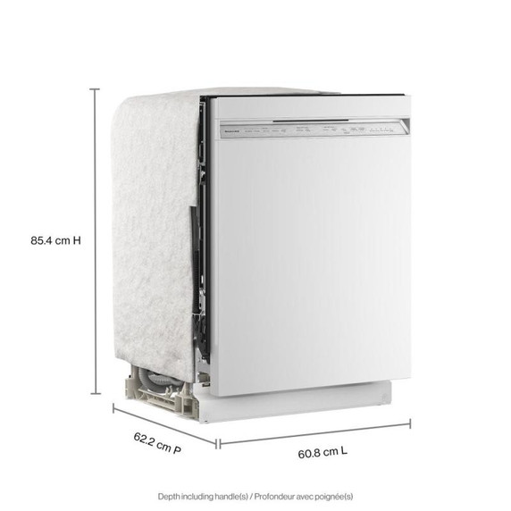 Kitchenaid® Third Level Utensil Rack Dishwasher with 30+ Total Wash Jets, 47 dBA KDFS224SWH