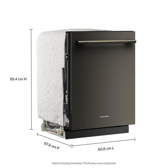 Kitchenaid® Third Level Jet Rack Dishwasher with 40+ Total Wash Jets, 41 dBA KDTS324SBE