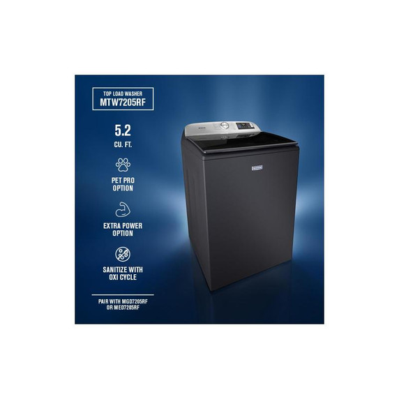 Maytag® 6.0 Cu. Ft. Pet Pro Top Load Agitator Washer with Extra Power and Sanitize Cycle with Oxi MTW7205RF Maytag® 6.0 Cu. Ft. Pet Pro Top Load Agitator Washer with Extra Power and Sanitize Cycle with Oxi MTW7205RF