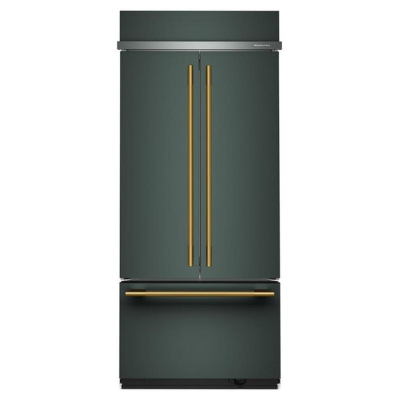 Kitchenaid® 20.8 Cu. Ft. 36" Built-In French Door Bottom Mount Refrigerator with Platinum Interior KBFN536SJP Kitchenaid® 20.8 Cu. Ft. 36" Built-In French Door Bottom Mount Refrigerator with Platinum Interior KBFN536SJP
