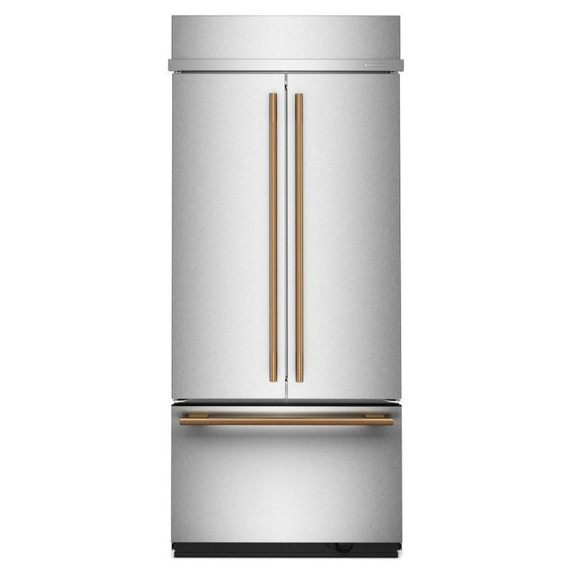 Kitchenaid® 20.8 Cu. Ft. 36" Built-In French Door Bottom Mount Refrigerator with Platinum Interior KBFN536SPS
