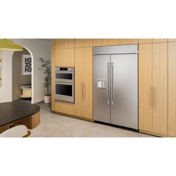 Kitchenaid® 29.4 Cu. Ft. 48" Built-In Side-by-Side Refrigerator features Exterior Water and Ice Dispenser with Measured Fill KBSD748SPS