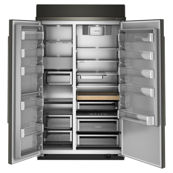 Kitchenaid® 30 Cu. Ft. 48" Built-In Side-by-Side Refrigerator with Platinum Interior KBSN748SBE Kitchenaid® 30 Cu. Ft. 48" Built-In Side-by-Side Refrigerator with Platinum Interior KBSN748SBE
