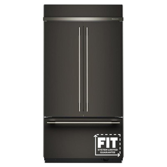 Kitchenaid® 24.2 Cu. Ft. 42" Built-In French Door Bottom Mount Refrigerator with Platinum Interior KBFN542SBE