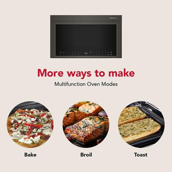 Kitchenaid® Multifunction Over-the-Range Microwave Oven with Infrared Sensor Modes YKMMF730PBE