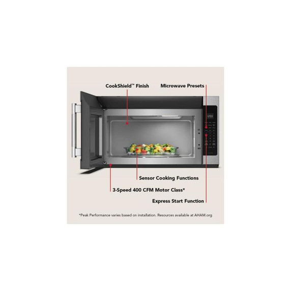 KitchenAid® 2.1 Cu. Ft. Over-the-Range Microwave Hood with a Handle YKMMS330SPS