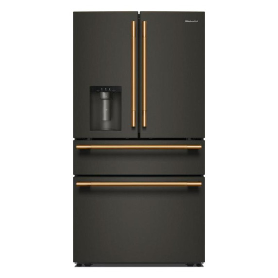 Kitchenaid® 29 cu. ft. French Door Refrigerator with Exterior Water and Ice and FreshChill™ Full-Width Refrigerated Drawer KRMF436SBE