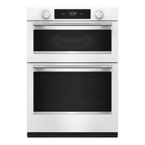 Kitchenaid® 30-inch Smart Electric Combo Wall Oven with Assisted Cooking Modes - White KOEC730SWH