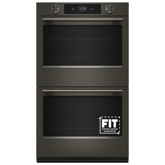 Kitchenaid® 30-inch Smart Electric Double Wall Oven with Assisted Cooking Modes - Black Ore KOED730SBE