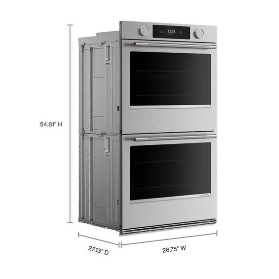 Kitchenaid® 27-inch Smart Electric Double Wall Oven with Assisted Cooking Modes - PrintShield™ Finish KOED727SPS
