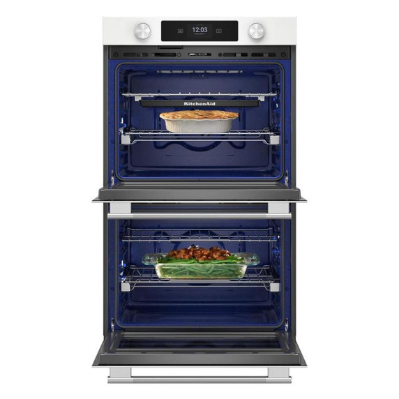Kitchenaid® 30-inch Smart Electric Double Wall Oven with Assisted Cooking Modes - White KOED730SWH