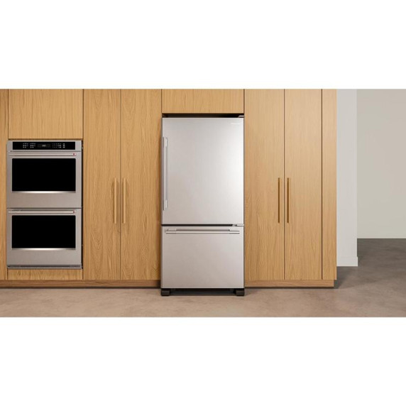 Kitchenaid® 22 Cu. Ft. 33-Inch Standard-Depth Bottom Mount Refrigerator with Right Door Swing KRBR133SPS